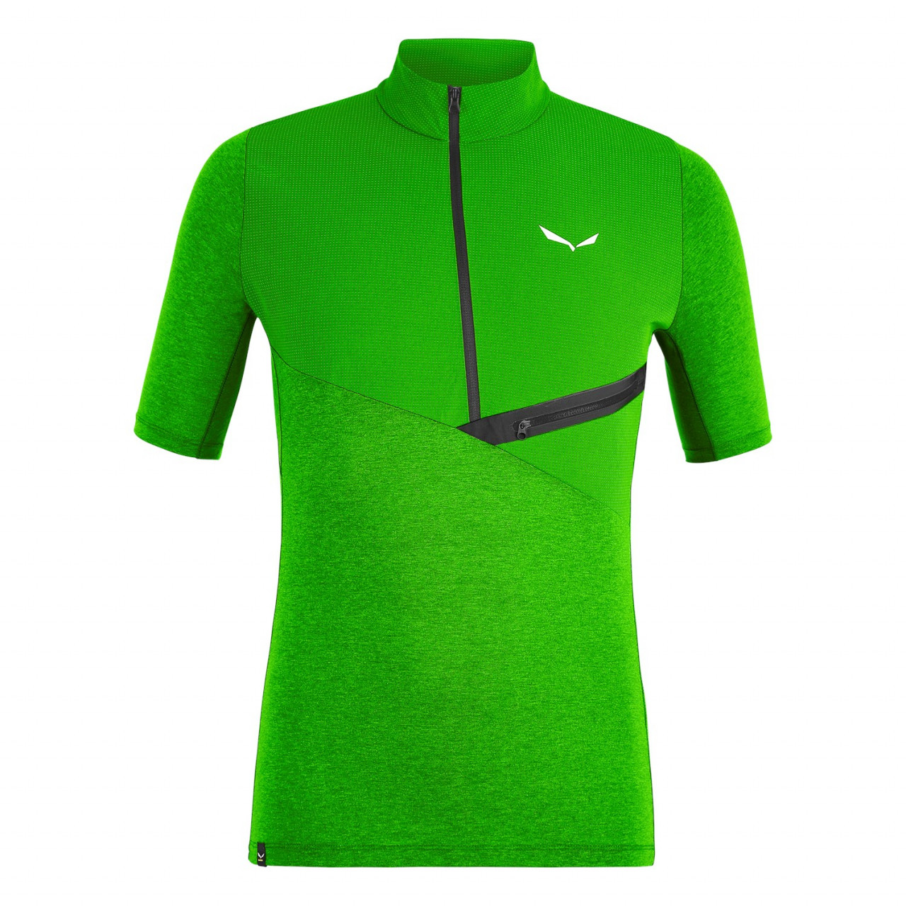 Camisetas Hombre Chile - Salewa Agner Hybrid Dry Zip - Verde - KZPI-39784